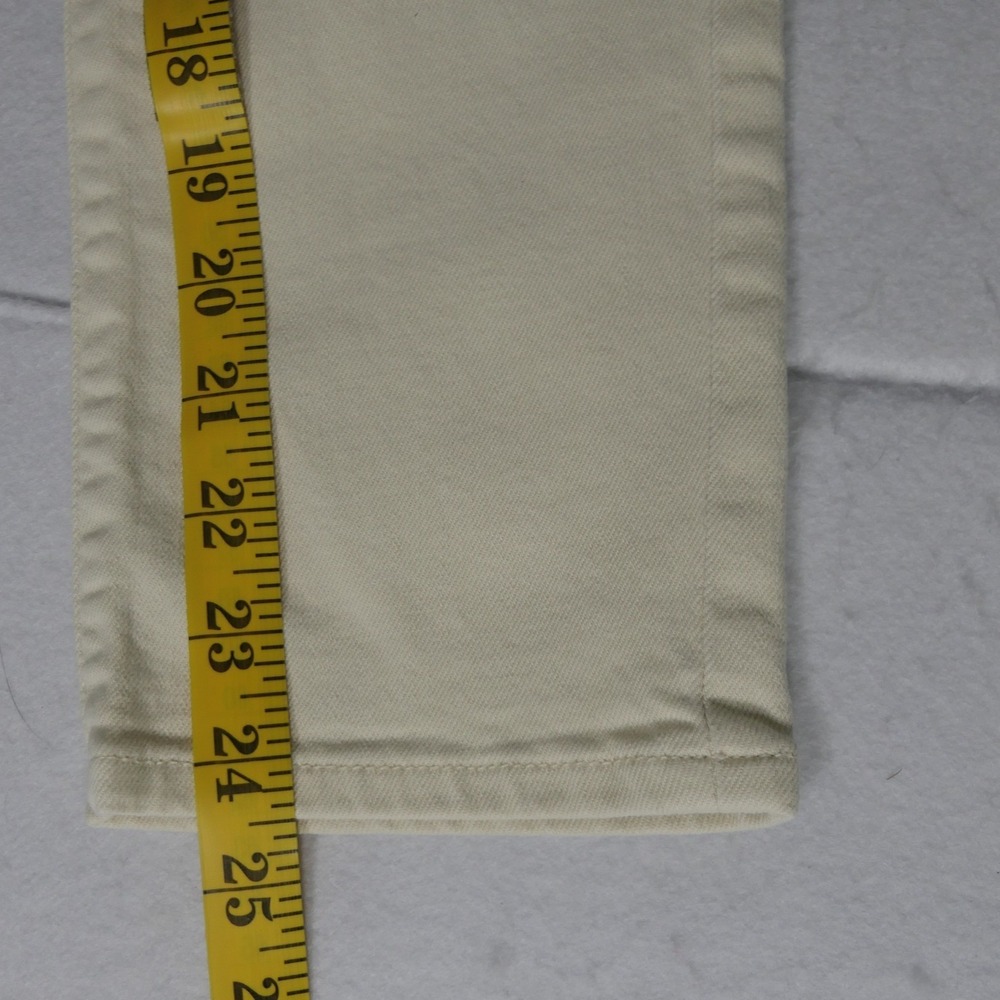 Lauren Ralph Lauren Womens Pants 0P Cream Denim Straight Leg Preppy Timeless - Picture 4 of 10